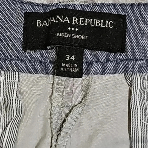 Banana Republic Aiden 34 Blue Palm Leaf Shorts Mens Preppy Vacation Summer - Picture 4 of 4